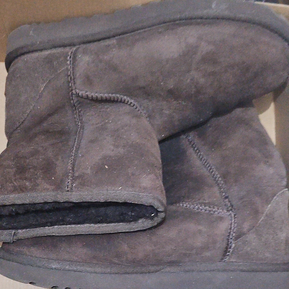 Ugg Classic Mini II Suede Women's Ankle Boots - Chestnut - USED. - Picture 3 of 9